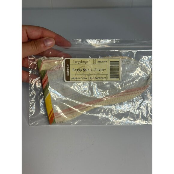 Longaberger Extra Small Foyer Basket Liner "Sunflower Stripes" #23509259 Floral - Picture 1 of 5